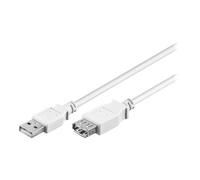 goobay Rallonge de câble USB USB (F) pour USB (M) USB 2.0 30 cm blanc