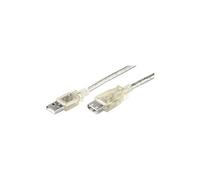 goobay - Rallonge de câble USB - USB (F) pour USB (M) - USB 2.0 - 30 cm - transparent