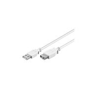 Goobay Rallonge de câble USB 96198 – USB 2.0 (M) pour (F) 1,8 m Blanc