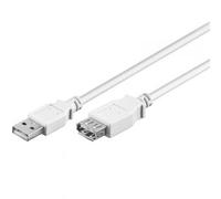 Goobay 96199 Câble Rallonge de Recharge USB 2.0 Hi-Speed, Blanc, 3m Longueur