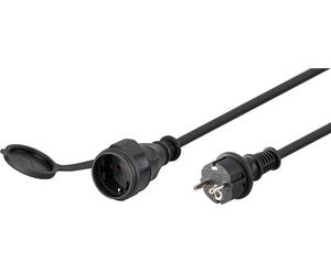 Goobay Rallonge électrique extérieure Goobay 25 m noire IP44
