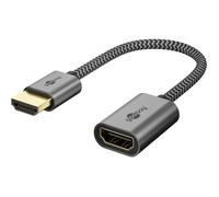 GOOBAY Rallonge HDMI 2.1 flexible 10 cm (HDMI femelle) - 48 Gbit/s, 8K@60Hz, connecteurs plaqués or