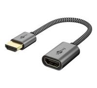 GOOBAY Rallonge hdmi 2.1 ultra hd flexible 0.10m plus series Noir