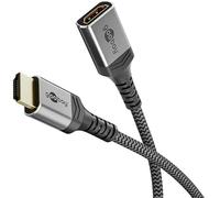 goobay Rallonge HDMI 8K@60Hz & 4K 120Hz, rallonge mâle vers femelle avec Ethernet, câble de rallonge compatible avec UHD eARC, HDR pour TV stick, téléviseur, console de jeux, 1,5 m - 79105