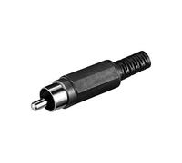 Goobay RCA plug connecteur de fils Noir - Connecteurs de fils (RCA, Noir, 1 pièce(s))