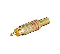 Goobay RCA plug connecteur de fils Rouge - Connecteurs de fils (RCA, Rouge, 1 pièce(s))
