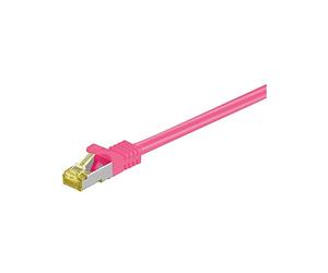 Goobay RJ-45 CAT7 1m câble de réseau Magenta S/FTP (S-STP)