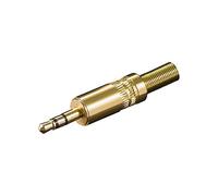 Goobay Connecteur de fils SS 35 KG – Jack 3,5 mm stéréo mâle plaqué or à souder