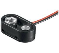 Goobay Support Batterie 9V Block à connecter Câble perdu 15 cm