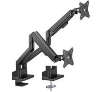 goobay Support double pour moniteur avec ressort à gaz, Support de moniteur