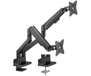 goobay Support double pour moniteur avec ressort à gaz, Support de moniteur