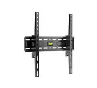 goobay Support Mural pour téléviseur - Inclinable en continu jusqu'à 15° - avec Niveau à Bulle intégré - Support TV jusqu'à 45 kg - Compatible avec Vesa 400 x 400 - Noir - 79756