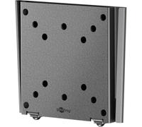 goobay Support TV Mural Camping 13-27 Pouces Fixe Ultra-Plat 15 mm VESA 100x100 Jusqu'à 30 kg avec Verrouillage - Basic Fixed S - 74414