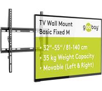 goobay Support TV Mural Fixe 32-55 Pouces Ultra-Plat 20,5 mm VESA 400x400 Jusqu'à 35 kg - Basic Fixed M - 49730