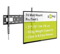 goobay Support TV Mural Fixe 37-70 Pouces Ultra-Plat 25 mm VESA 600x400 Jusqu'à 50 kg - Basic Fixed L - 49891