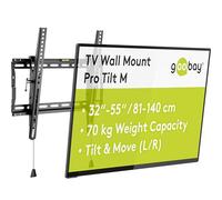 goobay Support TV Mural Inclinable 32-55 Pouces VESA 400x400 Jusqu'à 70 kg Système Click - Pro Tilt M - 49909