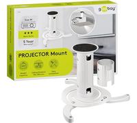 Goobay BeamerFlex 51896 Support de plafond pour projecteur - Pour petites et moyennes tailles (jusqu'à 10 kg) - Inclinable à 15° et pivotant à 360° - Réglage de la hauteur - Installation facile