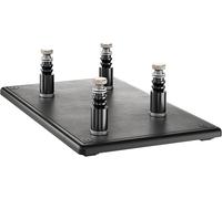 goobay Supports magnétiques pour circuits imprimés avec plaque métallique, lot de 4, Ø 15 x 47 mm, pour circuits imprimés jusqu'à 4 mm, avec plan de travail antidérapant (210×135 mm), réglable