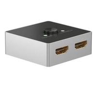 Goobay 58486 Commutateur HDMI 2 en 1 Sortie / 4K à 60 Hz (2160p) HDMI/boîtier de Commutation HDMI 2.0 pour PS4, PS5, Ordinateurs Portables ou moniteurs