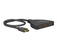 goobay 58488 Commutateur HDMI 3 en 1 / 4K à 60Hz (2160p) Répartiteur HDMI/Commutateur HDMI 2.0 pour PS4, PS5, Ordinateurs Portables ou moniteurs