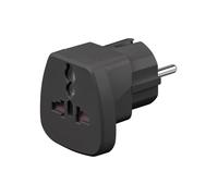 goobay Travel adapter - Adaptateur pour prise d'alimentation - CEE 7/7 (M) - noir - France, Allemagne