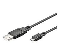 Goobay USB micro-B 180, 1.8m câble USB 1,8 m Micro-USB B USB A Noir
