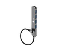 goobay USB C 3.2 - USB A 3.2 / connecteur USB-C vers 4x USB-A, hub compact pour ordinateur portable, tablette, smartphone, débits SuperSpeed jusqu’à 5 Gbit/s, compatible avec Windows/Linux/macOS-79157