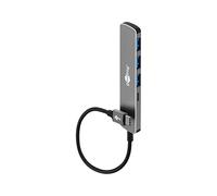 goobay USB C 3.2 - USB A 3.2 / USB-C vers 1xUSB-C/3xUSB-A, hub pour Ordinateur Portable, Tablette, Smartphone, taux de Transfert SuperSpeed jusqu'à 5 Gbit/s, Compatible avec Windows/Linux/macOS-79158