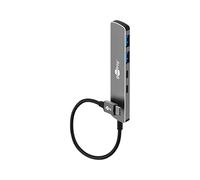 goobay USB C 3.2 - USB A 3.2 / USB-C vers 2xUSB-C/2xUSB-A, hub pour Ordinateurs Portables, tablettes, Smartphones, taux de Transfert jusqu'à 5 Gbit/s, Compatible avec Windows/Linux/macOS - 79159