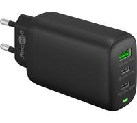 Goobay USB-C™ PD Chargeur rapide multiport 3 ports (65 W) noir - Adaptateur de charge avec 2x ports USB-C™ (Power Delivery) et 1x port USB-A (Quick Charge 3.0)