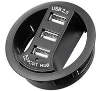 Goobay USB - HUB EinbauHUB 3 Port 60mm Noir goupille et concentrateur