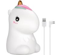 Goobay Veilleuse LED Licorne 61649 – lumière blanche chaude, 7 couleurs, 3 modes