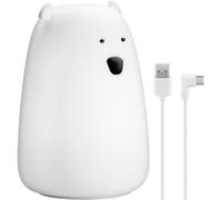 Goobay Veilleuse LED Ours polaire, 7 couleurs, 3 modes, lumière blanche chaude, 61647