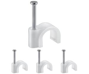 goobay Wentronic Attache de câble 7,0 mm Blanc 100 pièces (Import Allemagne), Paquet de 4