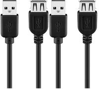 goobay Wentronic Câble USB 3.0 Fiche A/Prise A 0,6m Noir (Import Allemagne) (Lot de 2)