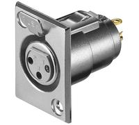 Goobay XLR 187-3 G XLR FM 3 pin Acier inoxydable