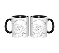 GOOBRRL Tasse personnalisée « Our First Mother's Day Together » avec nom personnalisé pour nouveau-né tasse à café Happy 1st Mother's Day New Mommy Coffee Cup First Time Mom Tasse en céramique Cadeau