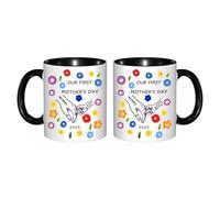 GOOBRRL Tasse personnalisée « Our First Mother's Day Together » Tasse à café personnalisée avec nom Année Happy 1st Mother's Day Cup First Time Mom Nouveau-né Tasse en céramique Cadeau pour nouvelle