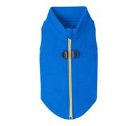 Gooby Chandail en Polaire à Fermeture éclair pour Chien, à Enfiler - Pull en Polaire avec Anneau de Laisse Double en D - pour Chiens de Petite et Moyenne Taille - Bleu, Taille XS