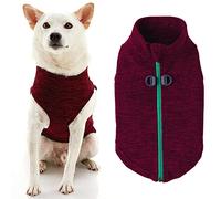 Gooby Chandail en Polaire à Fermeture éclair pour Chien, à Enfiler - Pull en Polaire avec Anneau de Laisse Double en D - pour Chiens de Petite et Moyenne Taille - Fuchsia délavé, Taille L