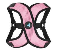 Gooby Comfort X Step in Lite Harnais anti-étranglement avec maille légère et respirante pour chiens de petite taille uniquement avec boucle à dégagement rapide, anneaux en D métalliques, rose, taille