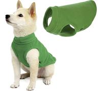 GOOBY Gilet à Enfiler en Polaire Extensible pour Chien par Temps Froid, Taille XS, Vert Gazon