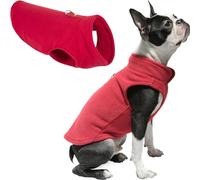 Gooby Gilet Polaire, Pull en Polaire pour Petit Chien avec Anneau pour Laisse, Rouge, Taille M