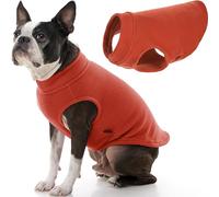 Gooby - Gilet Polaire Stretch - Pull - Veste Polaire - Pull pour Chien - Citrouille - Taille XL (40,6 cm)