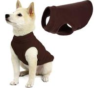 Gooby - Gilet Polaire Stretch - Pull - Veste Polaire - Pull pour Chien - Marron - Taille XS