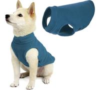 GOOBY Gilet à Enfiler en Polaire Stretch pour Chien par Temps Froid, Taille M, Bleu Acier