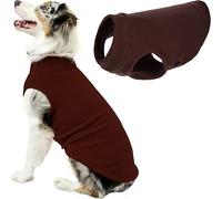 Gooby - Gilet Polaire Stretch - Pull - Veste Polaire - Pull pour Chien - Marron - Longueur 3XL (52,1 cm)