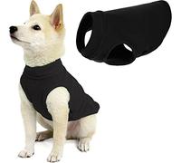 GOOBY Gilet à Enfiler en Polaire Extensible pour Chien par Temps Froid, Taille S, Noir