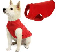GOOBY Gilet à Enfiler en Polaire Stretch pour Chien par Temps Froid, Taille M, Rouge