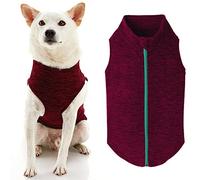 Gooby Pull en Polaire zippé pour Chien - Fuchsia délavé, Taille XXL - Veste Chaude en Polaire sans Anneau et Laisse - Pull d'hiver pour Petit Chien - Vêtements pour Chiens de Petite Taille, mâle et
